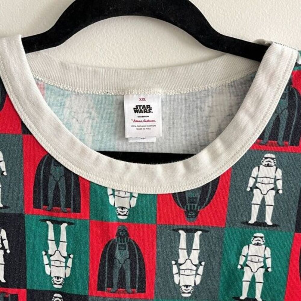 Hanna Anderson x Star Wars‎ Darkside Print Unisex Pajama Top XXL Organic Cotton - Picture 4 of 8
